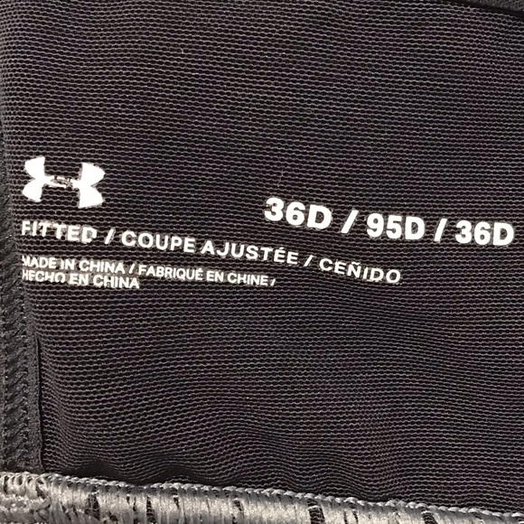 Under Armour High Impact Sports Bra Cross Back Adjustable Strap Workout Bra 36D - Picture 4 of 7